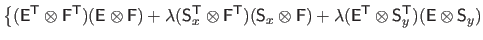 $\displaystyle \big\{ (\mathsf{E}^\mathsf{T}\otimes \mathsf{F}^\mathsf{T})(\math...
...{E}^\mathsf{T}\otimes \mathsf{S}_y^\mathsf{T})(\mathsf{E} \otimes \mathsf{S}_y)$