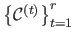 $ \left \{\mathcal{C}^{(t)}\right \}_{t=1}^r$