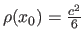 $ \rho(x_0) = \frac{c^2}{6}$