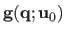 $ \mathbf{g}(\mathbf{q};\mathbf{u}_{0})$