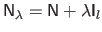 $ \mathsf{N}_\lambda = \mathsf{N} + \lambda \mathsf{I}_l$