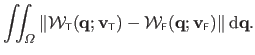 $\displaystyle \iint_\Omega \left\Vert \mathcal{W}_{\scriptscriptstyle \mathsf{T...
... ; \mathbf{v}_{\scriptscriptstyle \mathsf{F}}) \right\Vert \mathrm d\mathbf{q}.$