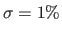 $ \sigma = 1\%$