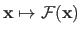 $ \mathbf{x} \mapsto \mathcal {F}(\mathbf{x})$