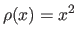 $\displaystyle \rho(x) = x^2$