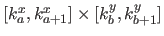 $ [k_a^x,k_{a+1}^x] \times [k_b^y,k_{b+1}^y]$