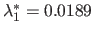 $ \lambda^*_1=0.0189$